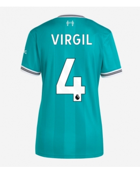Liverpool Virgil van Dijk #4 Maglia Gara Terza Repliche 2025-26 Donna Maniche Corte